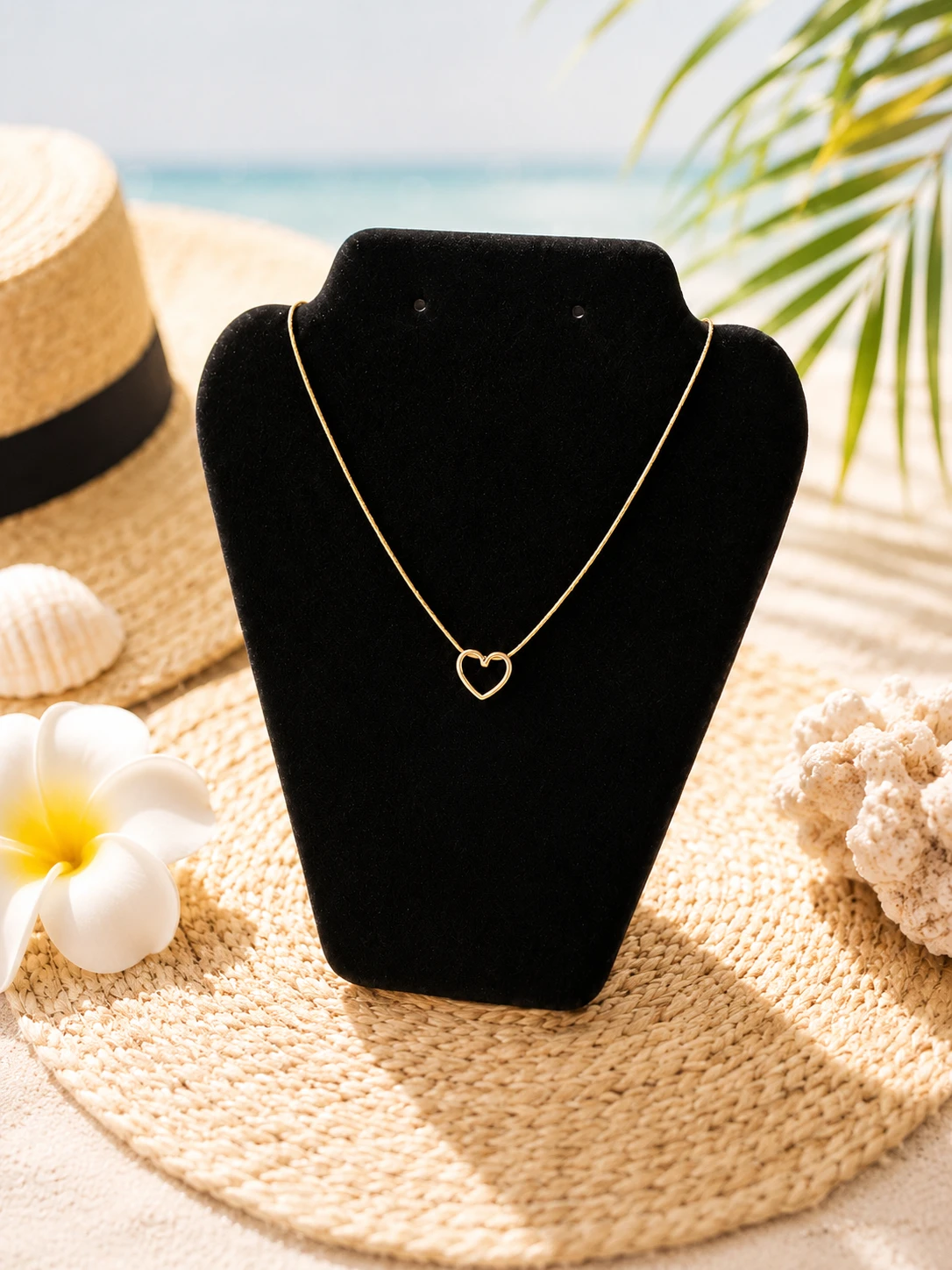 💛 Gold heart necklace – Stainless steel – photo 2